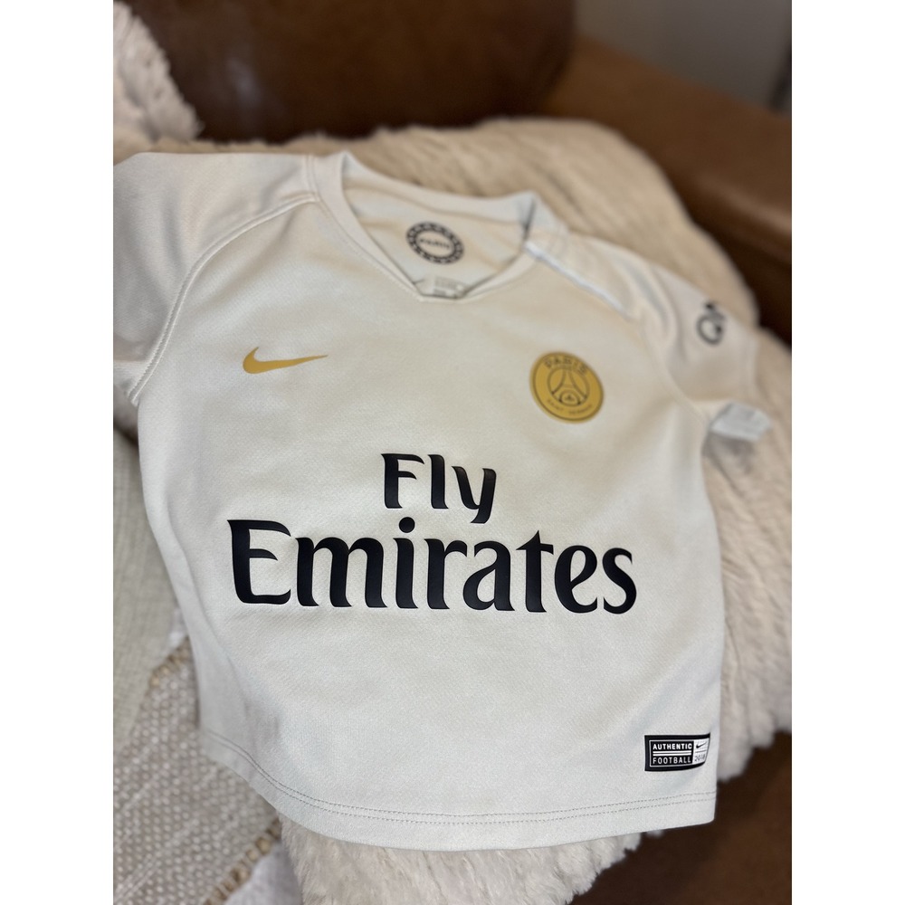 Nike Paris Saint-Germain PSG 2018-19 Away Jersey Fly Emirates White Gold 9-12M